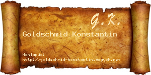 Goldschmid Konstantin névjegykártya